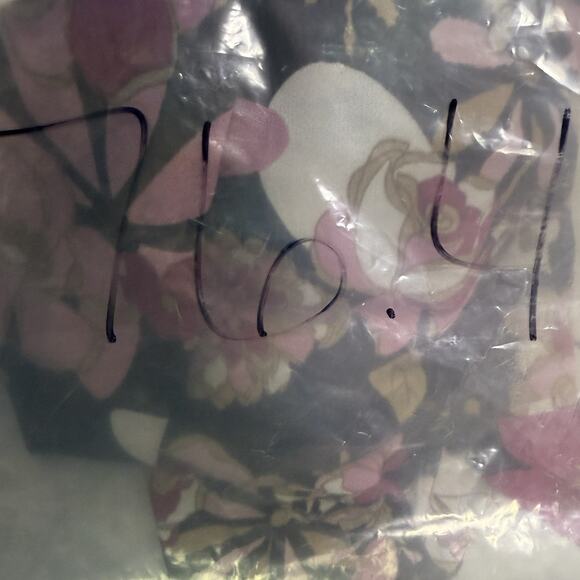 Vtg Y2K Ruffle babydoll Top sz M V-Neck asymetrical pink brown USA Fairy indie - Picture 8 of 8